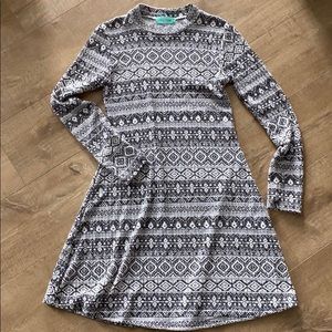 Ribbed holiday dress